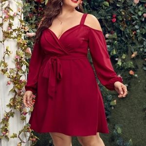 WORN ONCE off the shoulder red dress Plus Size